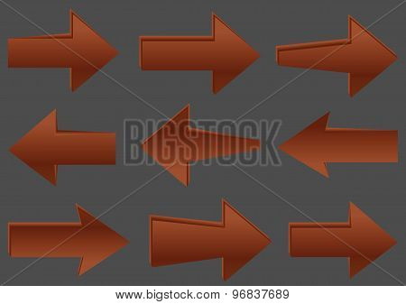Wooden vector arrows