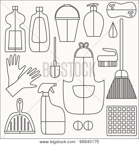 Cleaning Icons Set