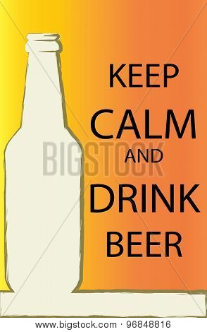 Vector - Poster of Keep Calm And Drink Beer.