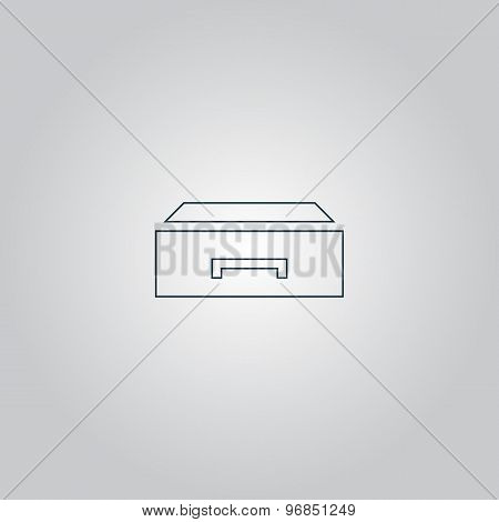 drawer vector icon illustration