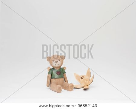 Wooden Teddy Bear