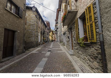 Italian Alpine urban commune of Ponte di Legno