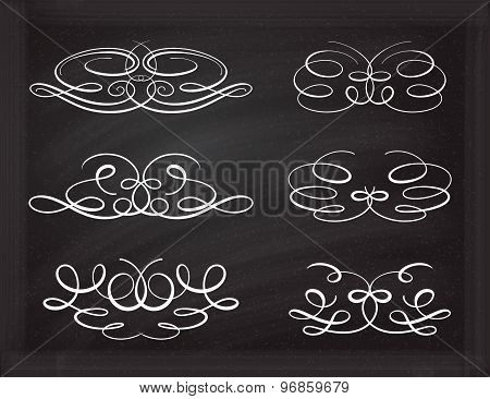 Vector calligraphic design elements.