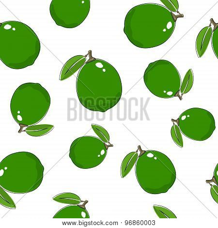 Seamless Pattern Of  Lime