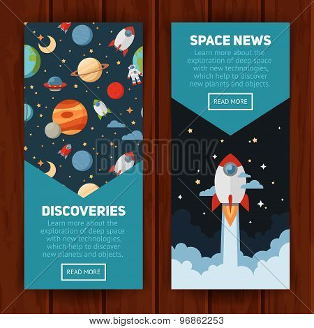 Space Theme Banners And Cards