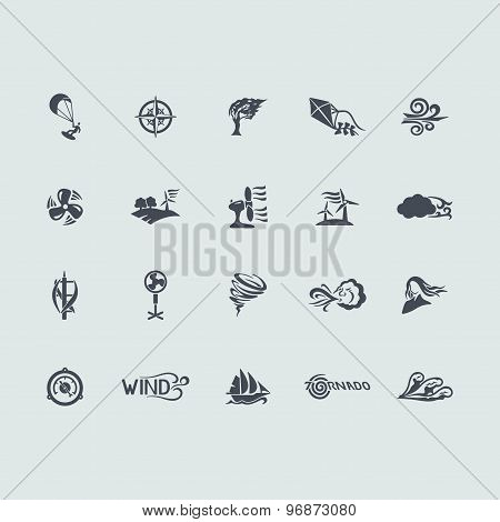 Set of wind icons
