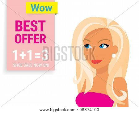 Smiling fashion blonde woman
