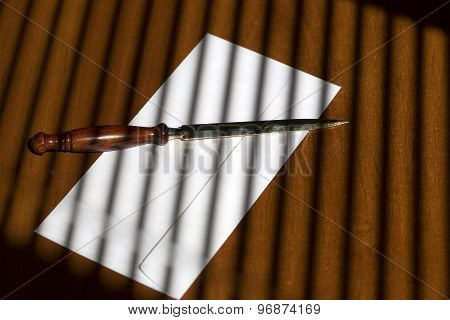 Sharp Paper Knife And Envelope