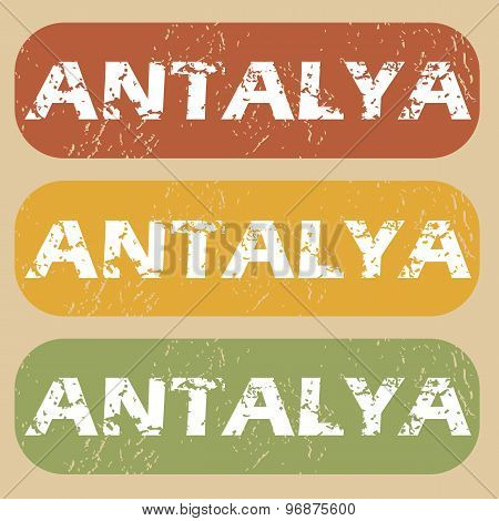 Vintage Antalya stamp set
