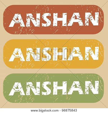 Vintage Anshan stamp set
