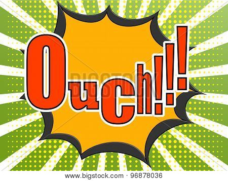 Ouch Comic Speech Bubble