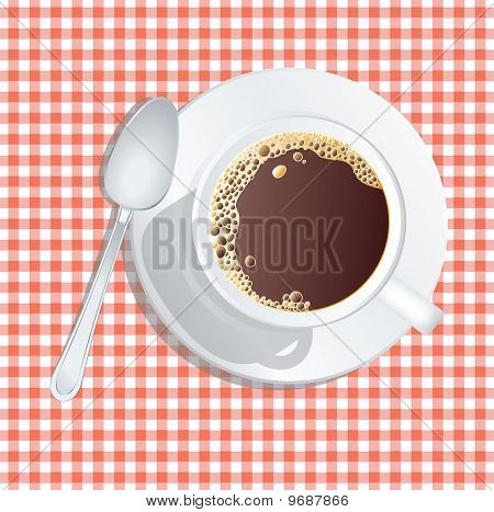 Caffè su rosso