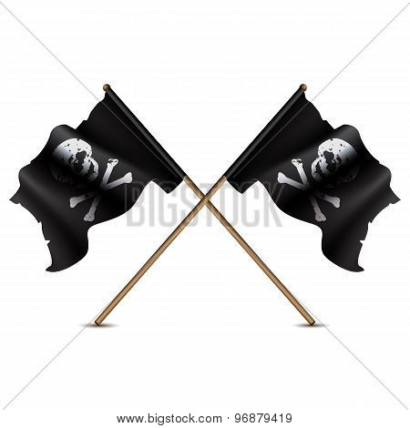 Jolly roger crossed flags.