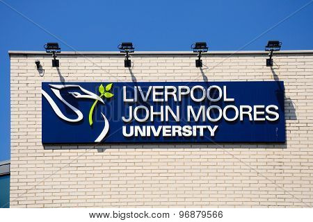 Liverpool John Moores University sign.