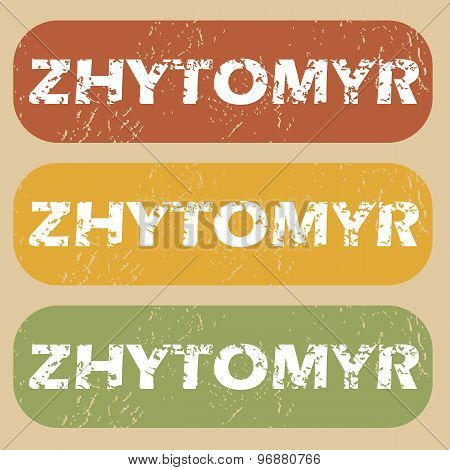 Vintage Zhytomyr stamp set