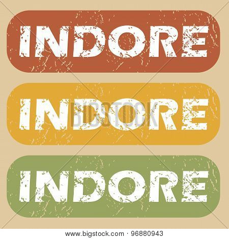 Vintage Indore stamp set