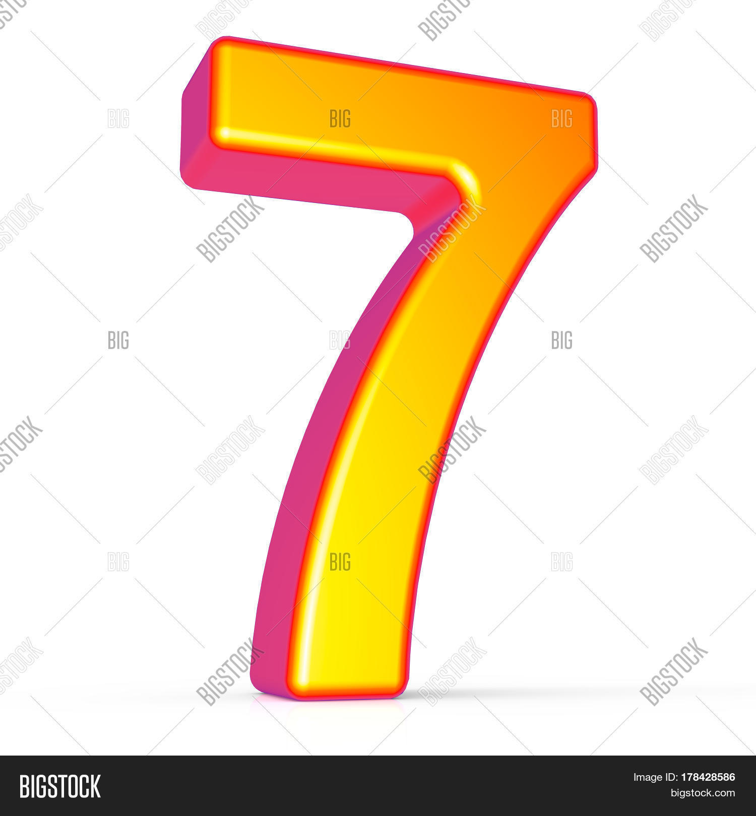3D Golden Number 7 Image & Photo (Free Trial) | Bigstock