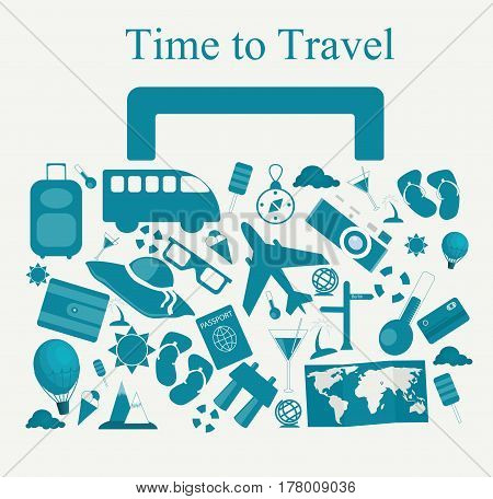 Travel Suitcase Concept. Vector