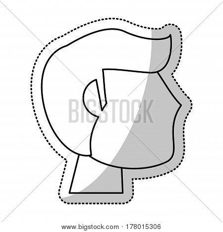 head man groom wedding outline vector illustration eps 10
