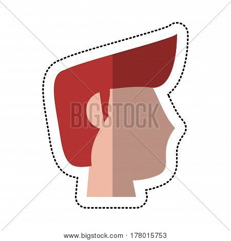 profile head groom man wedding vector illustration eps 10