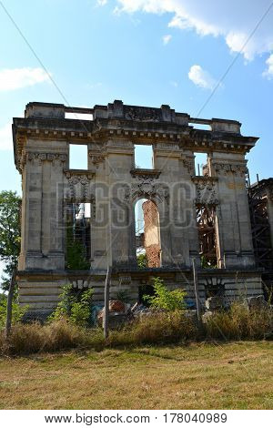 Gheorghe Grigore Cantacuzino's court in Floresti, palace ruins named Little Trianon . Is a replica of the palace Tri-anon, in France