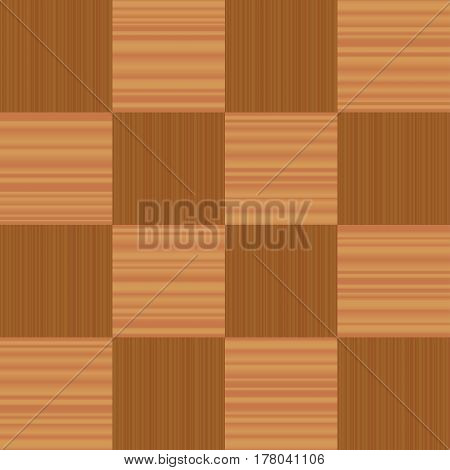 Checkerboard pattern parquet - vector illustration of a popular flooring sample - seamless extension of this wooden segment in all directions possible.