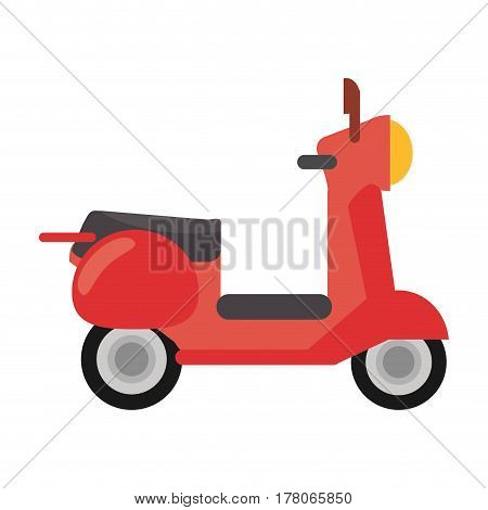 red scooter transport vintage vector illustration eps 10