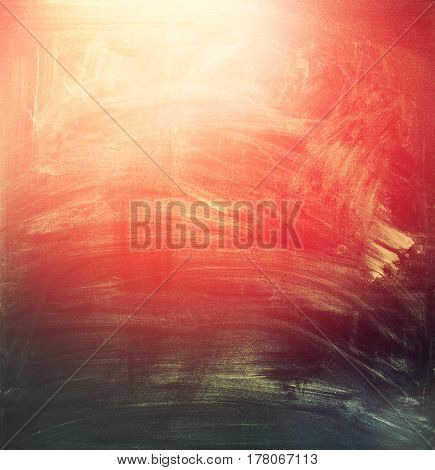 Color Chalkboard with Grunge Texture school theme. Smooth Gradient Background with red and black. Vintage