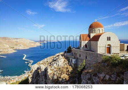 Monastery of Agios Savvas Pothia capital of Kalymnos Dodecanese Greece