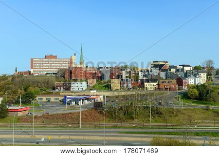 Saint John city skyline, Saint John, New Brunswick, Canada.