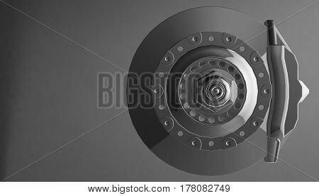 Car disk brake, 3d rendering, 3d model