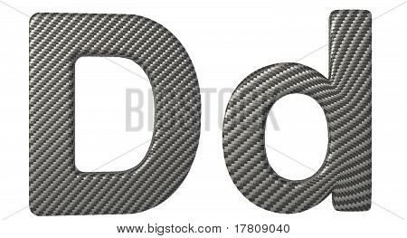 Carbon Fiber Font D Lowercase And Capital Letters