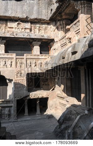Ellora Caves Near Aurangabad In India