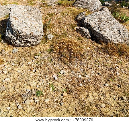 From The Hill In Asia Turkey Selge Old Architecture Ruins And Nature