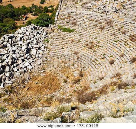 From The Hill In Asia Turkey Selge Old Architecture Ruins And Nature