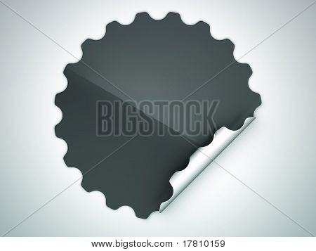Black Round Hamous adesivo o etichetta