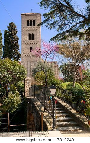 romanische Kloster in Poble Espanyol Barcelona, barcelona
