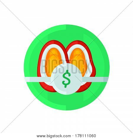 yellow shellfish on dish vector design support eps 10.