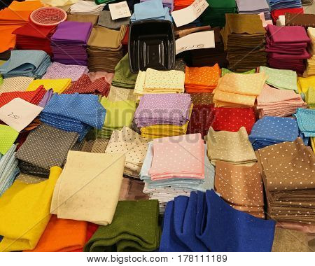 many pieces of felted fabric for sale with price