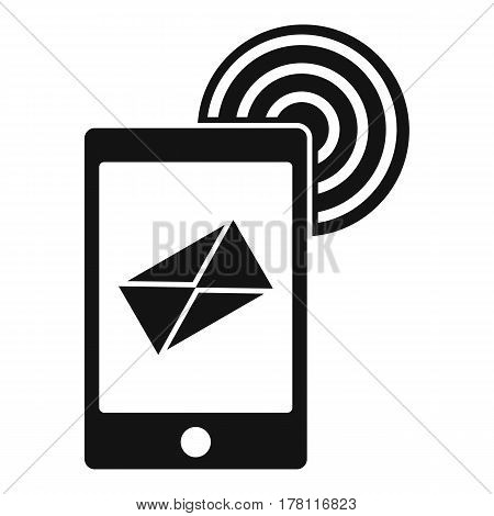 Mobile mail sign icon. Simple illustration of mobile mail sign vector icon for web