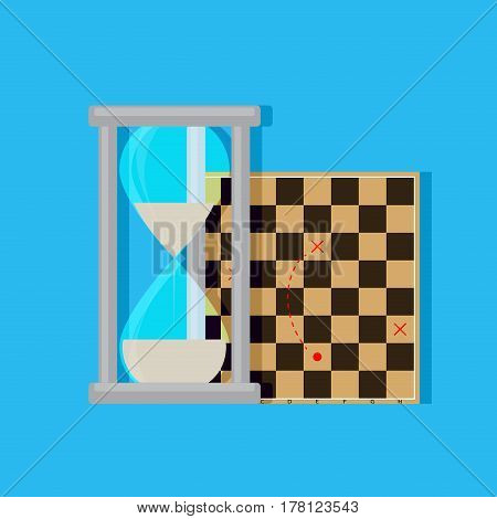 Time Management Strategy. Business success idea solution planning time. Vector illustration