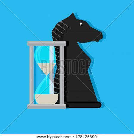 Tactics of organization time. Effective process tactical time control vector illustration