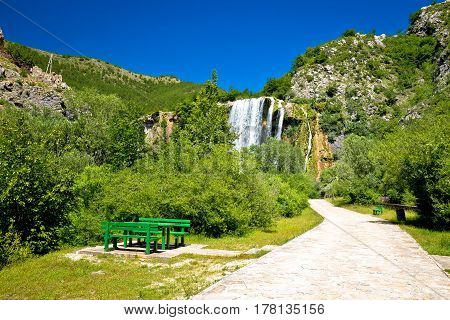 Krcic Waterfall In Knin Scenic View