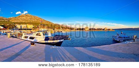 Starigrad Paklenica Waterfront At Sundown Panoramic View