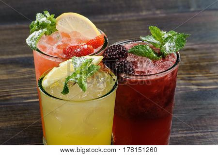 A refreshing summer cocktail of fruit and citrus
