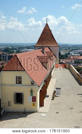 PTUJ, SLOVENIA - JULY 02: Castle in Ptuj, town on the Drava River banks, Lower Styria Region, Slovenia on July 02, 2016.