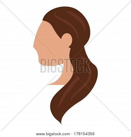 head woman bride hairstyle vector illustration eps 10