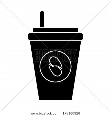 paper cup coffee to go pictogram vector illustration eps 10