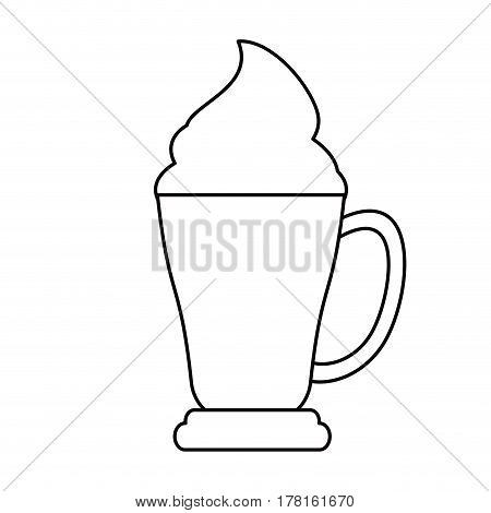 coffee cup espresso cream outline vector illustration eps 10