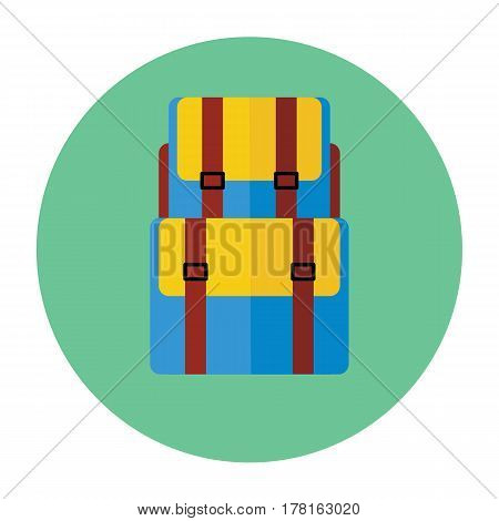 backback flat icon,  minimalistic design for web, mobile logo and identity